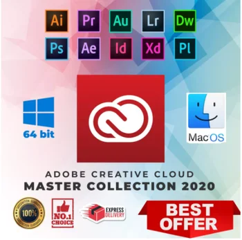 Adobe Creative Cloud 2020 Master Collection Pre Windows A MacOS Originel | Plná Verzia | Životnosť Aktivácia | ️Viacjazyčný