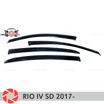 Okno lamely pre Kia Rio IV Sedan 2017 - dážď deflektor nečistoty ochranu auto styling dekorácie, doplnky liatie