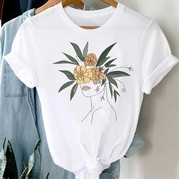 T-košele Ženy Tlač Akvarel Trend Oblečenie Kvet 90. rokov Módne Oblečenie Grafické Tričko Top Lady Tlač Ženský Čaj T-Shirt