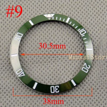 38mm tmavo zelená nová keramická fazeta biela digitálnej stupnice pre mužov je veľký ciferník hodiniek