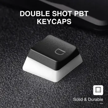 PBT Puding Keycap Nastaviť Havit Keycaps Double Shot Podsvietený s Ramenami pre KUTILOV, Cherry MX Mechanické Klávesnice, Black & White