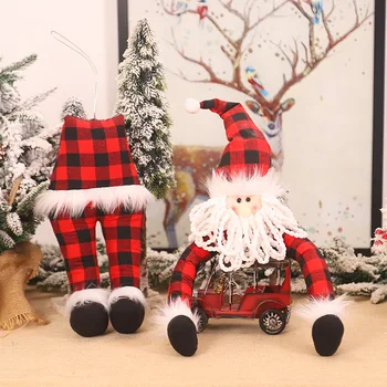 Vianočné Ozdoby Tree Top Santa Claus Bábika Elf Objať Strom Rekreačný dom Mall Tree Top Dekorácie Dodávky