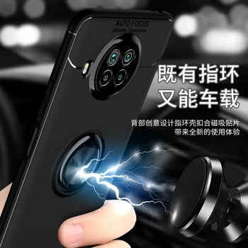 Pre Xiao Mi 10 TON Lite Prípade Magnetický Prsteň stáť Kryt Silikónové Shockproof Telefón puzdro Pre Xiao Mi 10 TON Pro Mi10T Lite Zadný Kryt