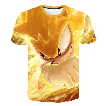 Letné Oblečenie Deti Sonic the Hedgehog t shirt Chlapcov Oblečenie Cartoon T Shirt Dievčatá Dospievajúce Deti Košele Dievča, T-shirt Bežné Topy