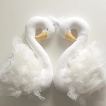 Roztomilý Láska Iny Koruny plyšové Swan Wall Art Visí Flamingo oblečenie pre Bábiku Plyšové Hračky, Zvieratá Hlavou Múr Dekor Deti, dievčatá, Detská Izba