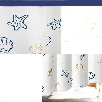 180*180 cm Seaworld Polyester Sprchový Záves Kúpeľni Vaňa Záclony Ľahko Čistiť Sprchový Záves Vody Dôkaz