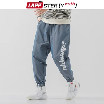 LAPPSTER-Mladých Mužov, Reflexné Dizajnér Joggers Nohavice 2020 Mens Hip Hop Bežné Potu Nohavice Fialové Japonský Trati Nohavice Plus Veľkosť