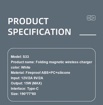 Magnetické Magsfing Bezdrôtový Duo Nabíjačka Pre iPhone 12 /Pro/Pro Max/Mini 15W Magnetické MagSave Rýchlo Bezdrôtovú Nabíjačku S Káblom
