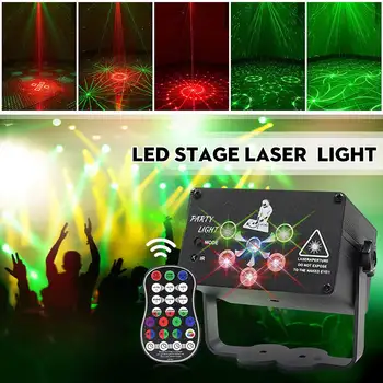 120 Vzor RGB DJ Led Laser na čítanie USB Mini Disco Svetlo Diaľkové Ovládanie UV Projektor Domov Svadobné Party Bar Dekorácie Fáze Svetlo