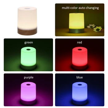 Nočné Svetlo Prenosné USB Stmievateľné Teplá Biela & RGB Dotyku Ovládanie Nočný Stolík písací Stôl Svietidlá pre Spálne Obývacia Izba