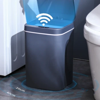 Ligent Koša,Automatický Senzor Koša,Smart Odpadu Kôš s Vekom pre Kuchyňa/Obývacia Izba/Pracovňa,16 L