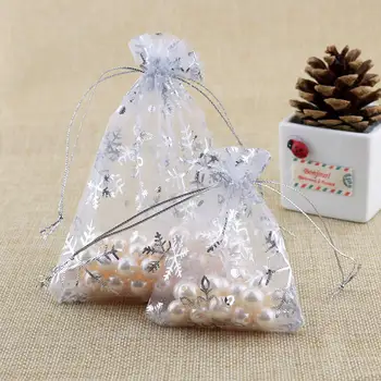 100ks/veľa 6x8 9x13 13x18 CM Malé Organza Candy Šperky Balení Taška Svadobné Dekorácie Vianočné Darčekové tašky Tašky veľkoobchod
