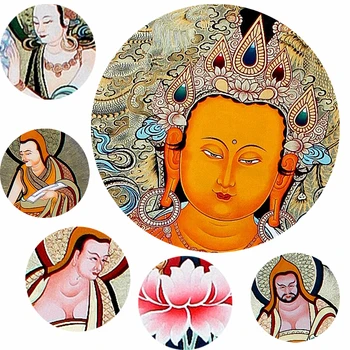 Buddha Maľovanie Thangka India Čínske Náboženstvo Štýl Plátno Tlačiť Maľovanie Plagátu Umeleckých obrazov na Stenu na Chodbe Domova