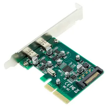 SuperSpeed 10Gbps Dual USB 3.1 Typ-C PCI Express Karta Pcie 4x Typu C Adaptér