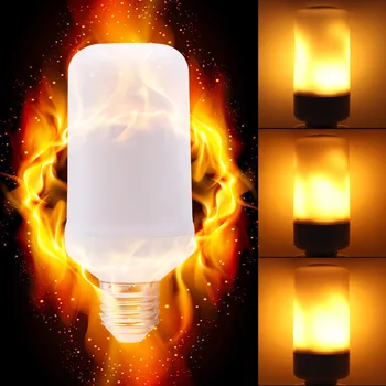 2021 E27 E26 E14 B22 2835SMD LED lampa Plameň Účinkom Požiaru Žiarovky 12W Blikanie Emulácia plameň Svetla 1300K-1600K AC85-265V