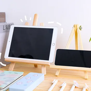 Kawaii tvorivé MINI tablet postaviť drevený mobilný telefón stojan stolový statív drevený stojan ipad stand ploche súbor úložný stojan