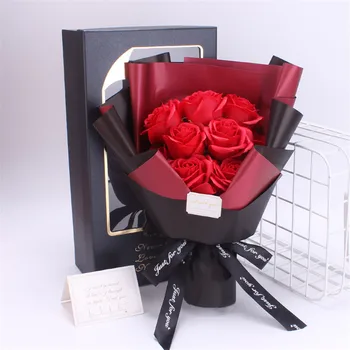 2021 Farbou Mydlo Ruže Umelé Kytice Kvetinový S Box Valentína svoju Priateľku Romantický Kreatívny Darček