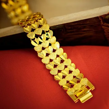 24K Gold Naplnené Nie Zmiznúť Navždy Náramky Jemné Šperky Bijoux Femme Pulseira Feminina Bizuteria Svadobné Drahokam Náramky Dievča