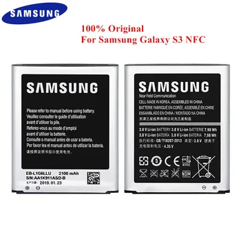Originál Batéria EB-L1G6LLU pre Samsung Galaxy S3 GT-i9300 i9305 i747 i535 T999 L710 I9300I 2100mAh Reálne možnosti s NFC
