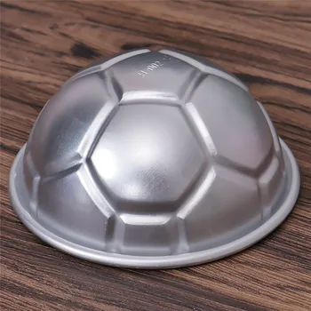 Non-jedovaté Hliníkovej Zliatiny 3D Futbal Tortu Formy Futbal DIY Palacinka Čokoláda, Pečenie Pečiva Formy Pan