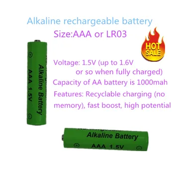 Vysoká energetická účinnosť a nízke sebavedomie-absolutórium 1,5 V LR03 AAA Nabíjateľné alkalické batérie hračka fotoaparát shavermice