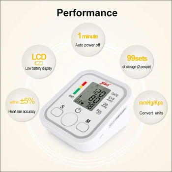 RZ Digitálne Hornej končatiny Krvný Tlak Monitor Automatické Srdce Biť Meter Domácej Zdravotnej Starostlivosti Pulz Meter Tonometer Sfigmo