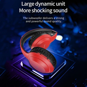 Hoco Bezdrôtové Bluetooth Slúchadlá 3D Stereo Skladacia Herné Hlboké Basy Slúchadlá S Mikrofónom TF Karty Redukcia Šumu Slúchadlá