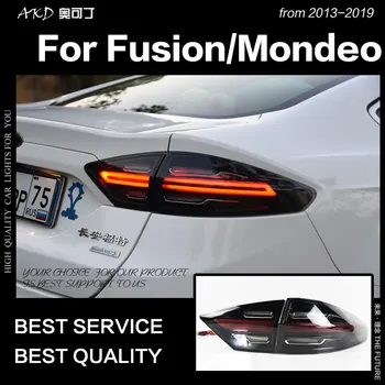 AKD Auto Styling pre Ford Fusion zadné Svetlá 2013-2019 Mondeo LED Chvost Lampa LED DRL Dynami Signál Brzdy Zadnej auto Príslušenstvo
