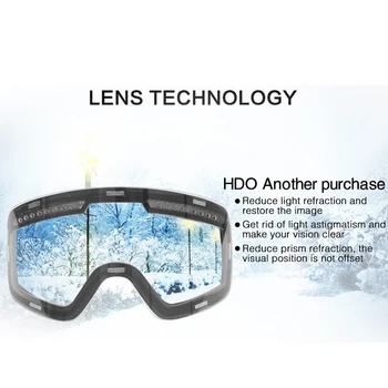 Magnetické Lyžiarske Okuliare Zimné zimné Športy Snowboard Okuliare, Anti-fog UV Ochrany snežných skútrov Sférické Lyžovanie Okuliare, Maska