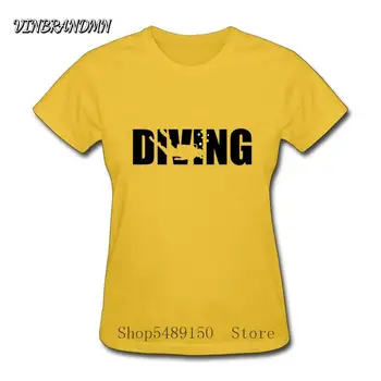 2020 Vintage Krátky Rukáv Diver Tričko Chothes Populárne Ležérne Módne Hlbokomorské Potápanie T-Shirt Módne Logo Potápanie Ženy Tees