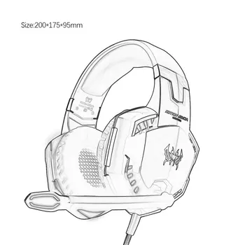 KOTION KAŽDÝ Stereo Gaming Headset pre Xbox Jeden PS4 PC, Priestorový Zvuk Over-Ear Slúchadlá s Potlačením Hluku Mic LED Svetlá