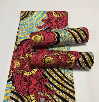 Zlatá tlač afriky nové módne anakra bavlna afriky vosk textílie Nigérijský Ghana kitenge dashiki reálne vosk textílie 6yards