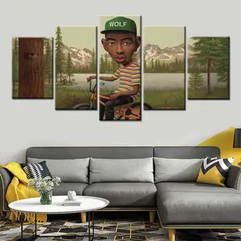 Maliarske plátno Tyler, the creator plagát Umelecké reprodukcie Lesných Chlapec Rap Hudba obal Modulárny Obrázky Domáce Dekorácie na Stenu umenie