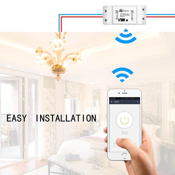 DIY WiFi Smart Light Switch Univerzálny Chránič Časovač, Diaľkové Ovládanie Práce s Alexa Domovská stránka Google Smart Home 3 Kusy