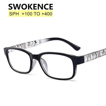 SWOKENCE Elegantné Okuliare na Čítanie S Diopter +1,0 až +4.0 Ženy Muži Pružiny Závesov Presbyopia Okuliare Ďalekozrakosť Okuliare R152