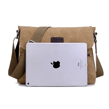 SCIONE Men 's plátno taška cez rameno multi - funkčné men' s travel voľný čas uhlopriečka package farbou zips kabelka balenie