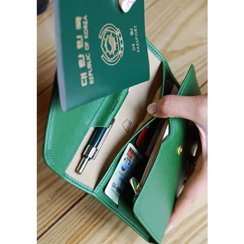 Unisex Multi-purpose Skladací Cestovný Pas Peňaženky, Kožené Pas Kryt ID Kreditnej Karty Držiteľ Taška Dokument Organizátor Držiteľov