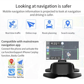 Vjoycar Nové C6 Auto HUD Navigáciu Head Up Display Podporu Carplay Android Auto Rýchlosť Projektu Google Mapa Univerzálny pre Všetky Autá