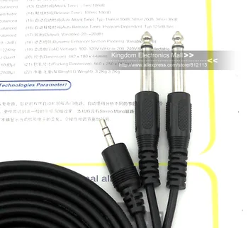 3.5 na Dual Double 6.5 6.35 6,3 mm Jack Konektor Kábel Audio Počítač Mixér Zosilňovač AUX Kábel Predlžovací Kábel Viesť Samec Konektor