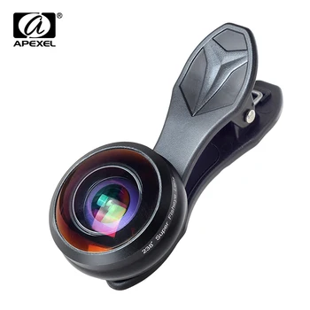 APEXEL 238 Stupeň Rybie Oko Telefón Objektív Pre iPhone Samsung S7 S8 Xiao Odnímateľný širokouhlý HD Kamery Objektívy Vysoko Kvalitné Sklo