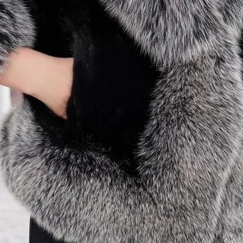 Jeseň/zima nový štýl umelú kožušinu kabát imitácia fox kožušiny noriek kožušiny kórejský štýl bunda krátka veľké veľkosti žien bežné B277