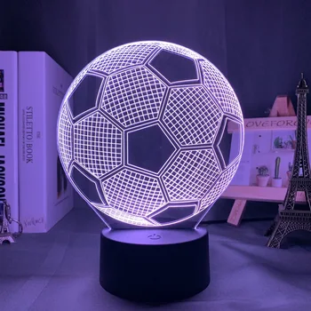 3d Ilúziu Dieťa Nočné Svetlo Futbalová Lopta Dotykový Senzor Diaľkového Nočného pre Deti Spálne Dekorácie Futbal stolná Lampa Darček