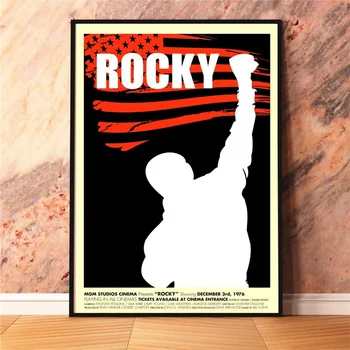 Rocky Vintage Klasické Filmové Plátno na Maľovanie Historických Tlačí a Plagáty Cuadros Wall Art Obrázky pre Obývacia Izba Dekor Frameless