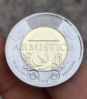 28mm Kanada 2 dolár Commonwealthu Mince, Staré Pôvodné Mince Zberateľské Vydanie Reálne Náhodné Rok