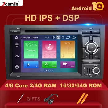 4GB 64GIPS DSP 2 Din Android 10 autorádia GPS Auto DVD Prehrávač pre Audi A4 B8 S4 B6 B7 RS4 8E 8H B9Seat Exeo Navigácie, Multimédiá