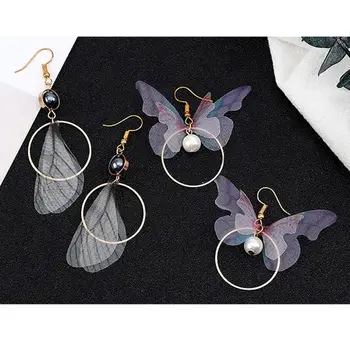 Ručné Veľké Balenia Krásna Rozprávka Dragonfly Motýle Krídlo Náušnice Cikada Krídlo Kúzlo Náušnice Šperky Robiť