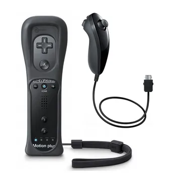 2 v 1 Bezdrôtový Diaľkový ovládač pre Nintendo pre Wii Controller Controle s Silikónové puzdro Nunchuk Vstavaný Motion Plus