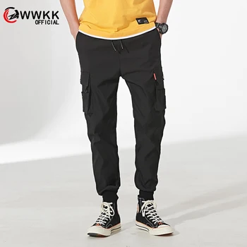 WWKK Mužov Black Joggers Nohavice Letné 2020 Mens Veľké Vrecká Ankel Cargo Nohavice Muž Jar Streetwear Nohavice Tepláky