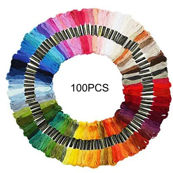 50/100ks Multicolor Niť DIY Cross Stitch Bavlna Šitie Korky Vyšívacie Nite Niť Auta DIY Šitie Nástroje