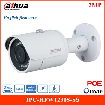 Dahua 2MP Vstupu IR Bullet IP Kamera IPC-HFW1230S-S5 Smart H. 264 H. 265 Otáčania režim 2.8 mm 3.6 m IR vzdialenosti 30 m IP67 POE Fotoaparát